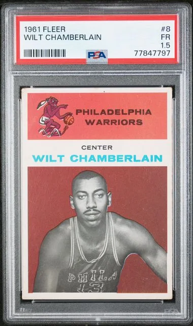 1961 Fleer Wilt Chamberlain #8 card image