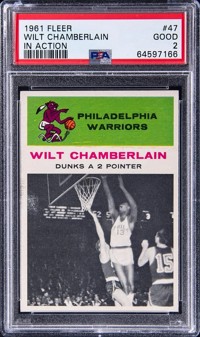 1961 Fleer Wilt Chamberlain, In Action #47 card image