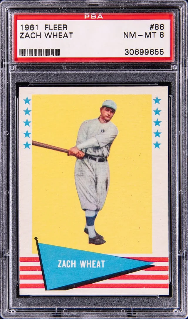 1961 Fleer Zach Wheat #86 card image