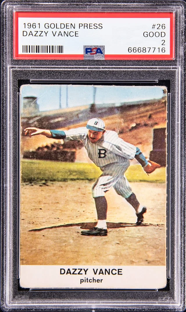 1961 Golden Press Dazzy Vance #26 card image