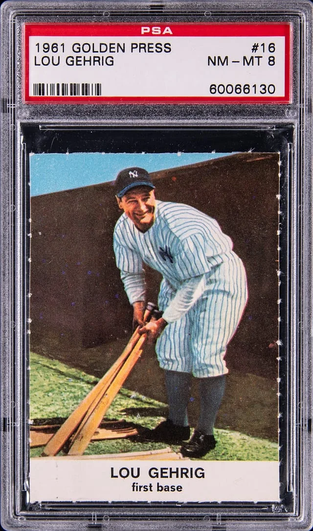 1961 Golden Press Lou Gehrig #16 card image