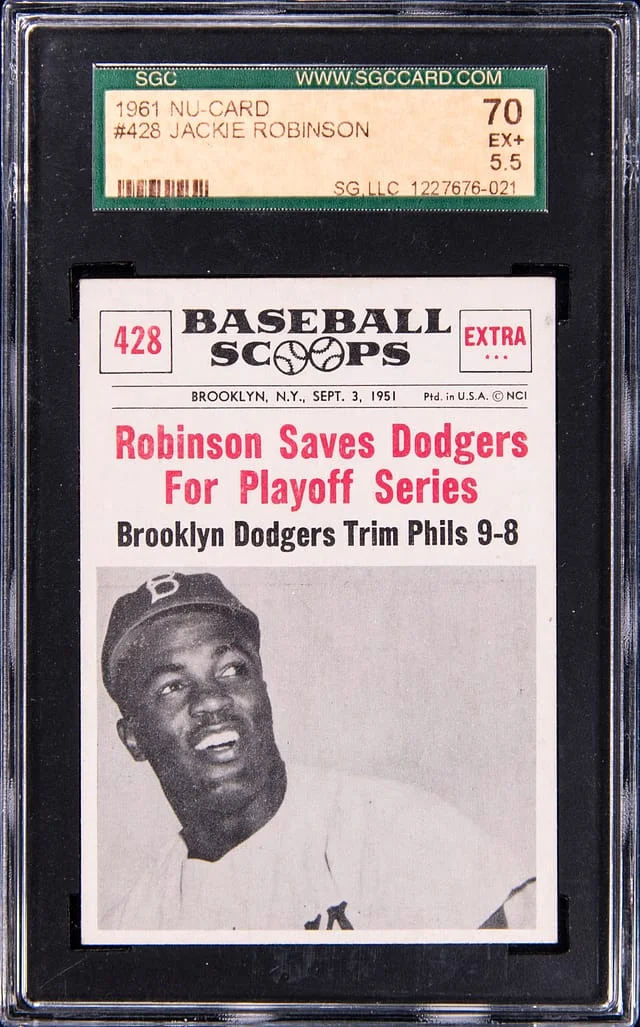 1961 Nu-Card Jackie Robinson #428 card image
