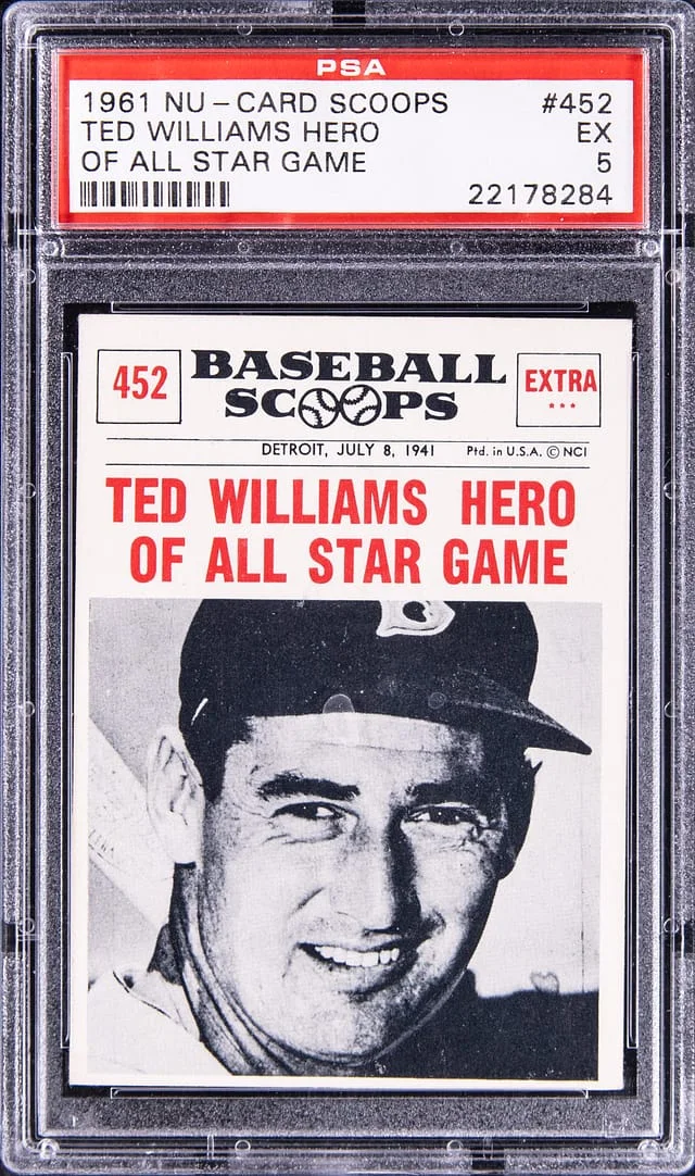 1961 Nu-Card Scoops Stars Of The Game Ted Williams #452 card image