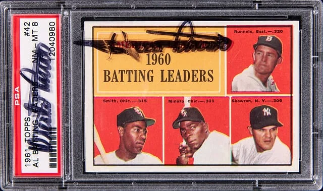 1961 Topps AL Batting Leaders #42 card image