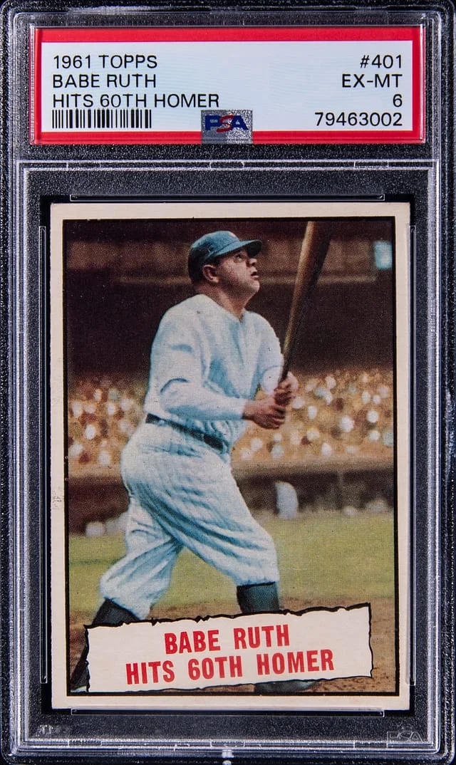 1961 Topps Babe Ruth Hits 60Th Homer #401 card image