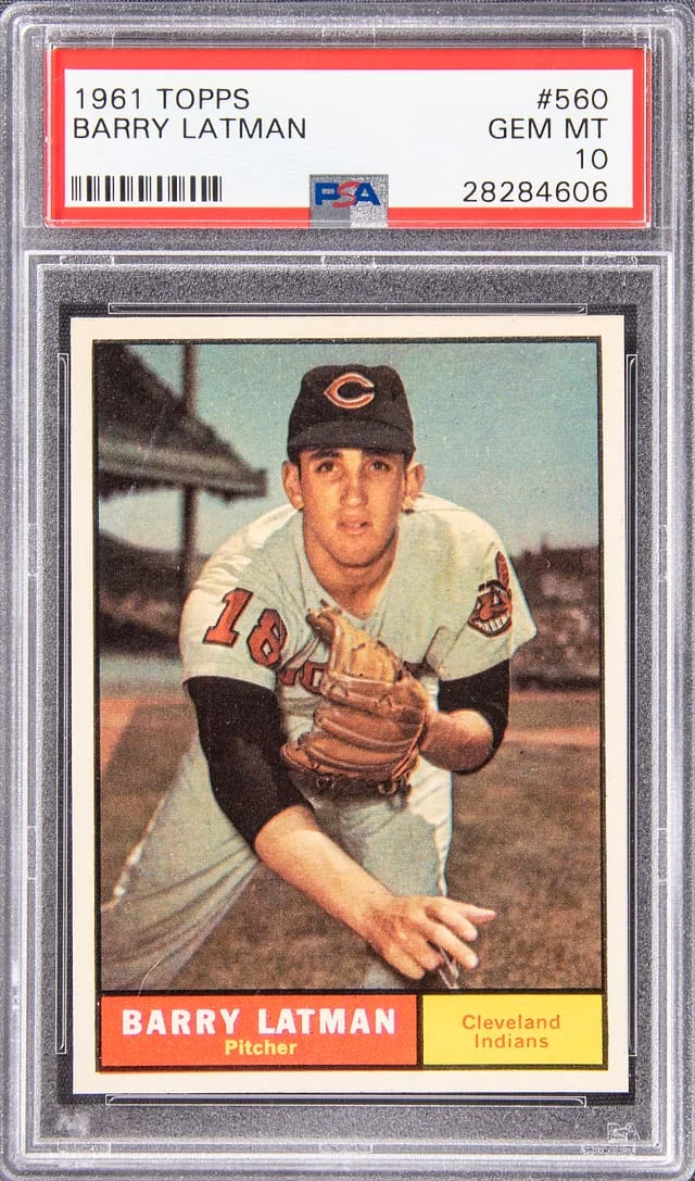 1961 Topps Barry Latman #560 card image