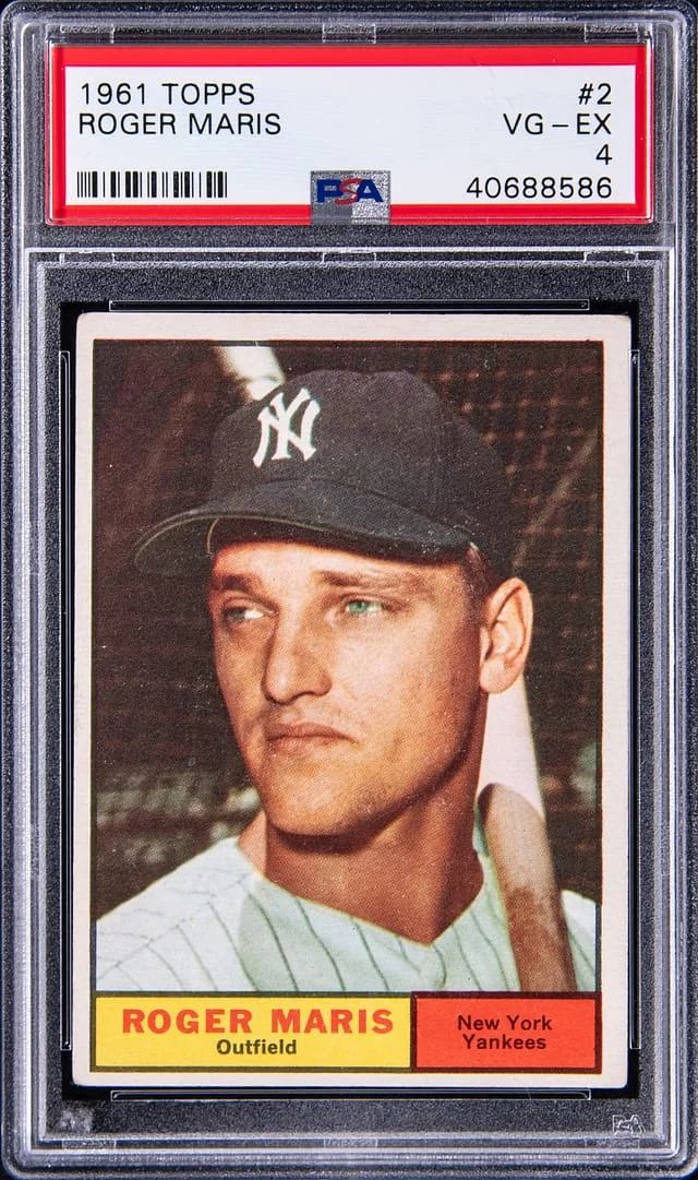 1961 Topps Baseball Roger Maris #2 card image
