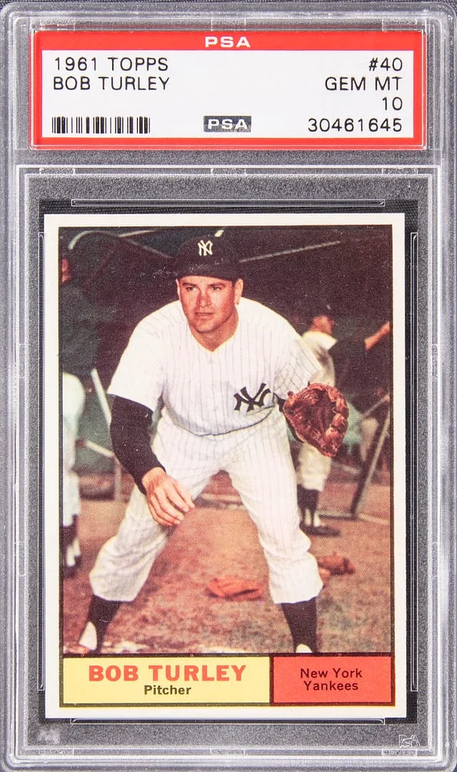 1961 Topps Bob Turley #40 card image