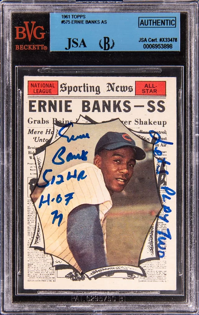 1961 Topps Ernie Banks All Star #575 card image