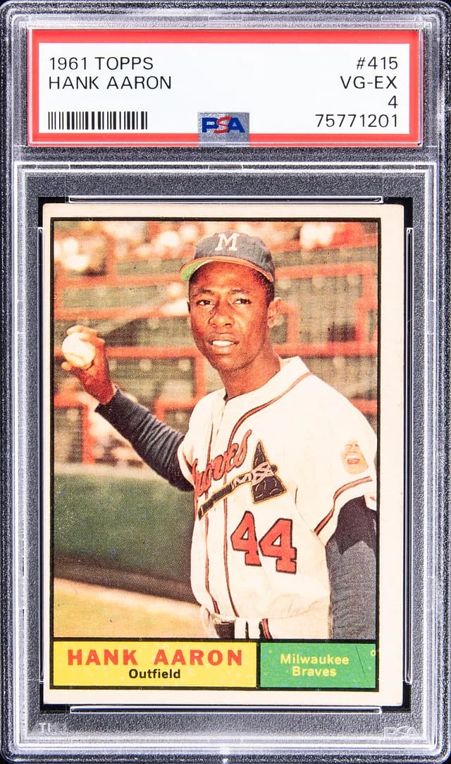 1961 Topps Hank Aaron #415 card image