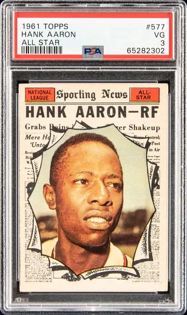 1961 Topps Hank Aaron All Star #577 card image