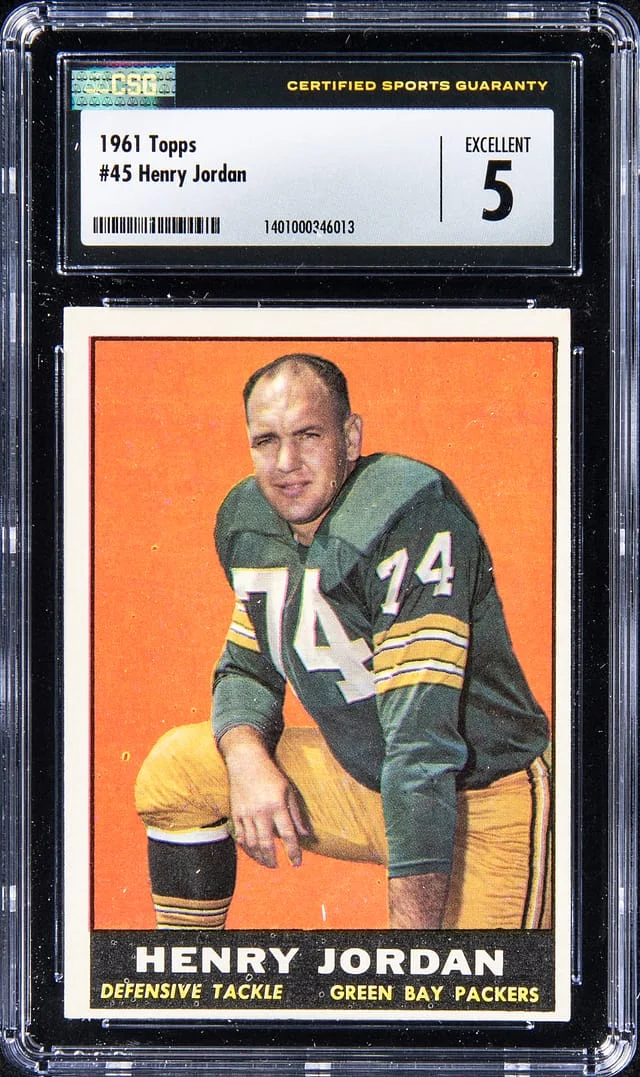 1961 Topps Henry Jordan #45 card image