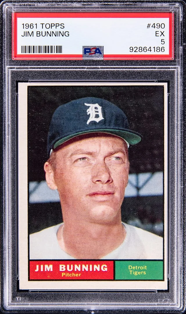 1961 Topps Jim Bunning #490 card image