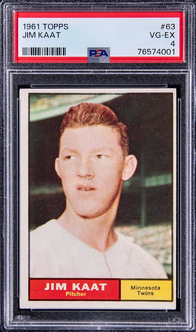 1961 Topps Jim Kaat #63 card image