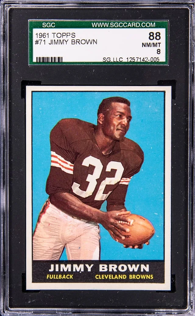 1961 Topps Jimmy Brown #1 card image