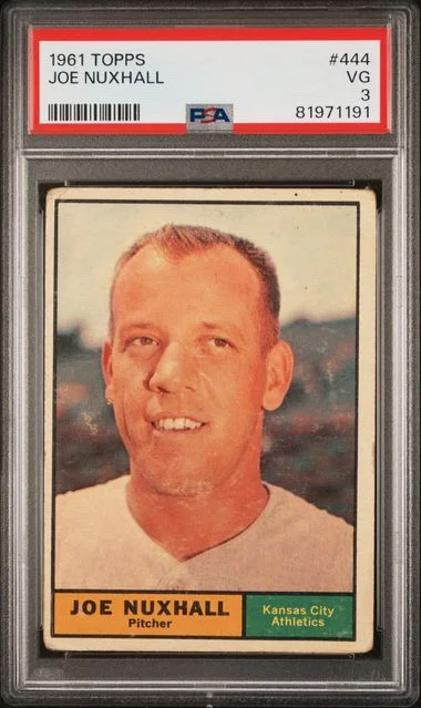 1961 Topps Joe Nuxhall #444 card image