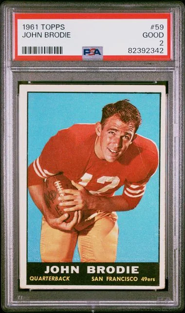 1961 Topps John Brodie #59 card image