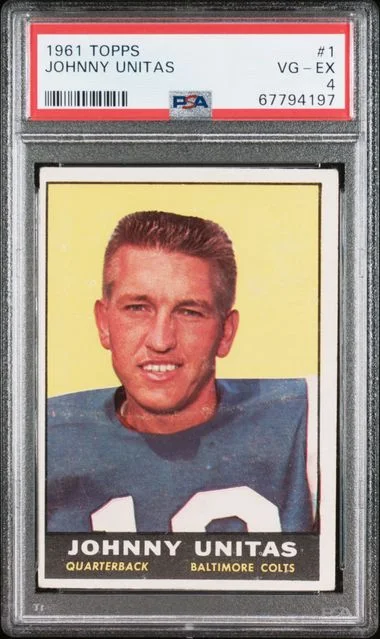 1961 Topps Johnny Unitas #1 card image