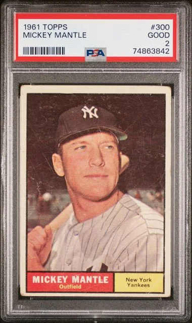 1961 Topps Mickey Mantle #300 card image