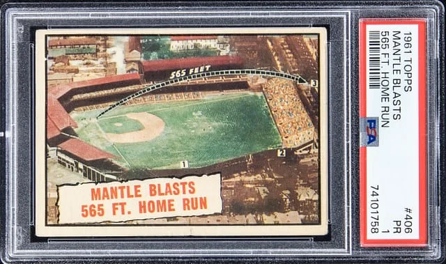 1961 Topps Mickey Mantle #406 card image