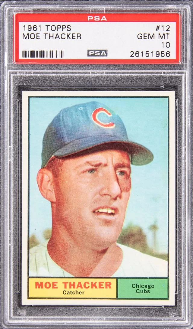 1961 Topps Moe Thacker #12 card image