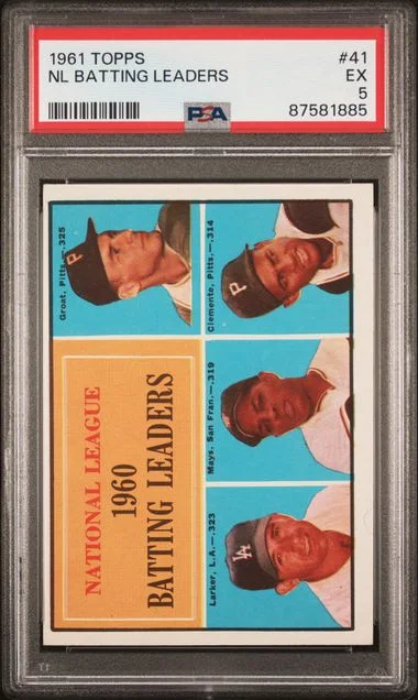1961 Topps N.L. Batting Leaders #41 card image
