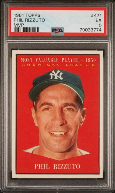1961 Topps Phil Rizzuto MVP #471 card image