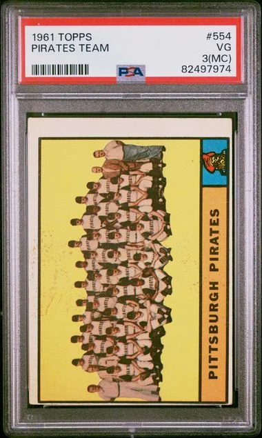1961 Topps Pirates Team #554 card image