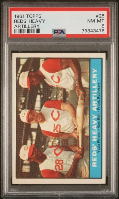 1961 Topps Reds' Heavy Artillery #25 card image