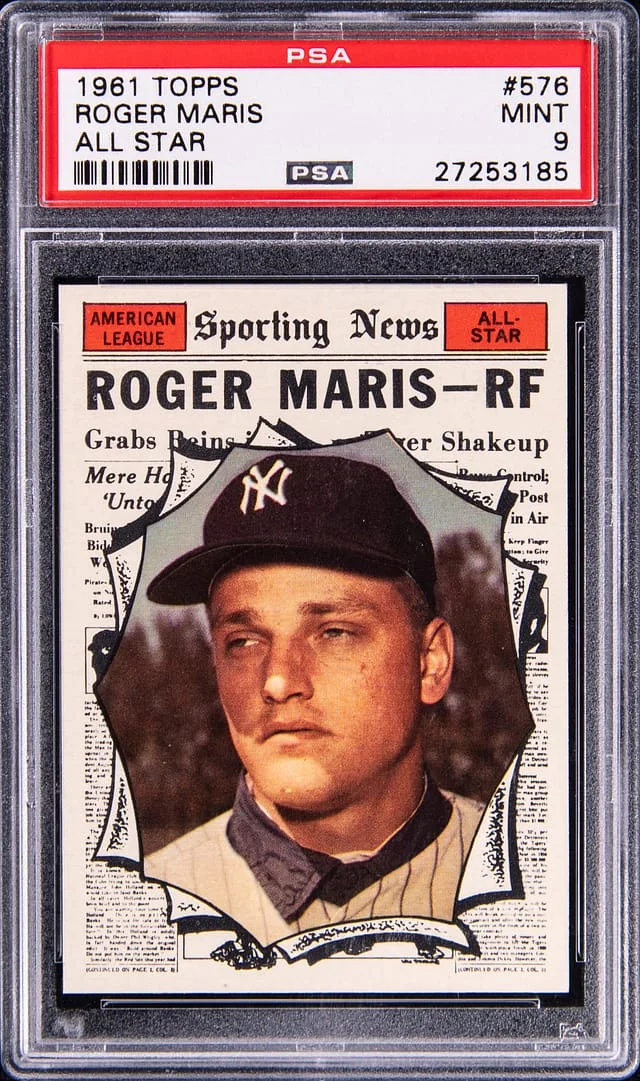 1961 Topps Roger Maris All Star #576 card image