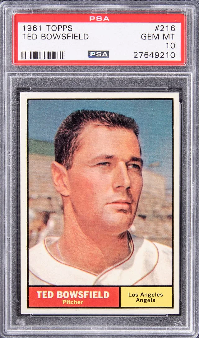 1961 Topps Ted Bowsfield #216 card image
