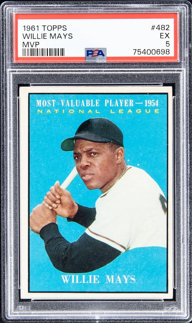1961 Topps Willie Mays MVP #482 card image