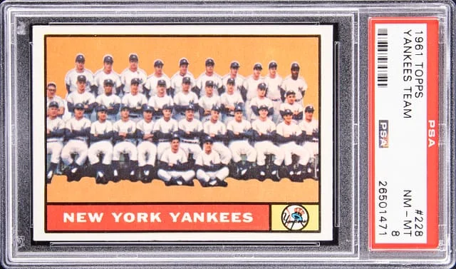 1961 Topps Yankees Team #228 card image