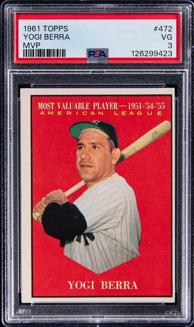 1961 Topps Yogi Berra MVP #472 card image