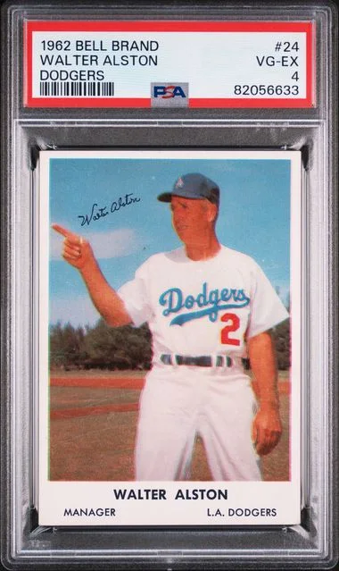 1962 Bell Brand Dodgers Dodgers Walter Alston #24 card image