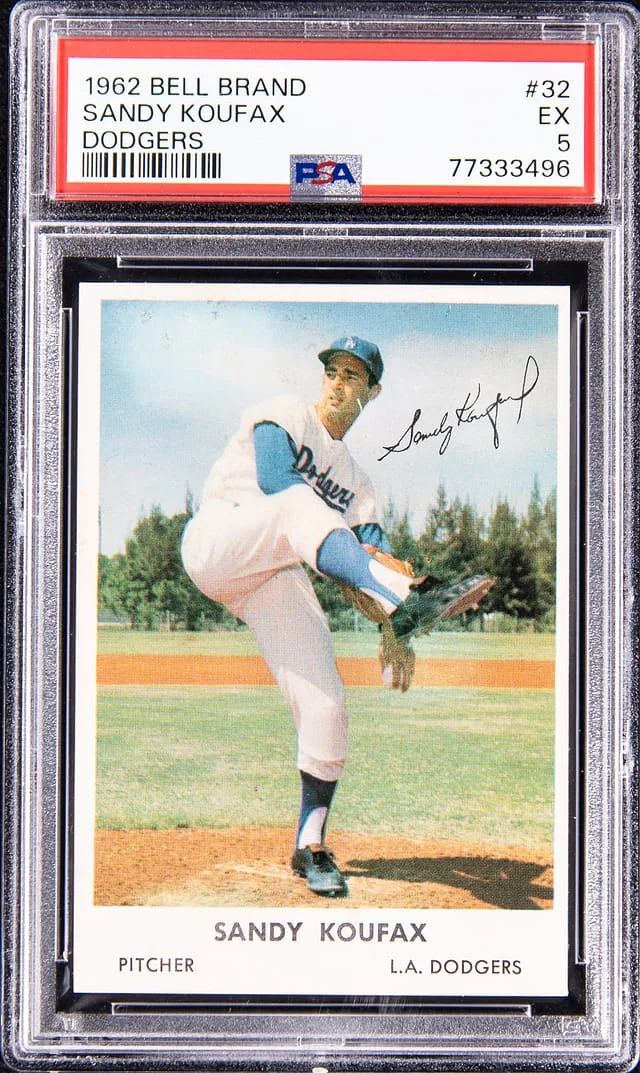 1962 Bell Brand Dodgers Sandy Koufax #32 card image