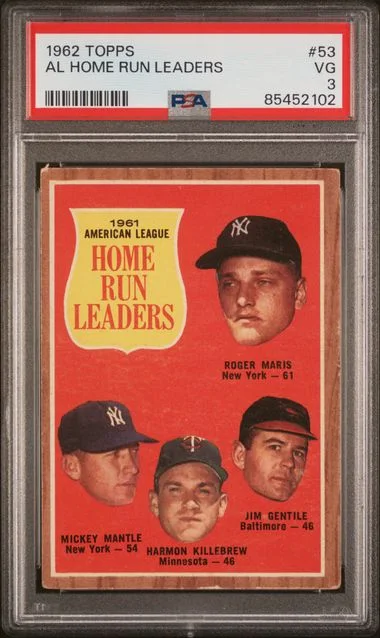 1962 Topps A.L. Home Run Leaders #53 card image