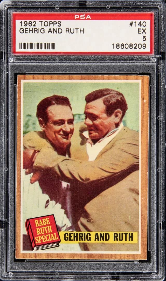 1962 Topps Babe Ruth, Lou Gehrig #140 card image