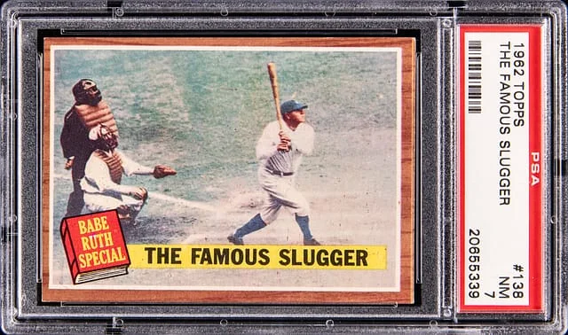 1962 Topps Babe Ruth Special, The Famous Slugger #138 card image