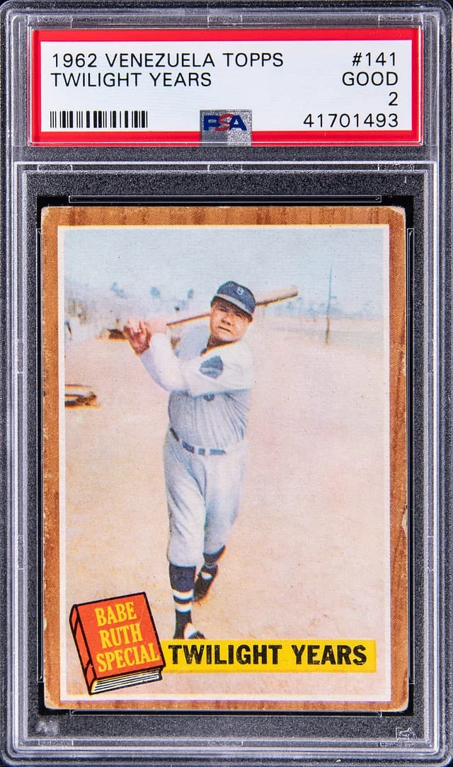 1962 Topps Babe Ruth, Twilight Years Venezuela #141 card image