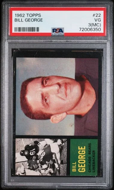 1962 Topps Bill George #22 card image