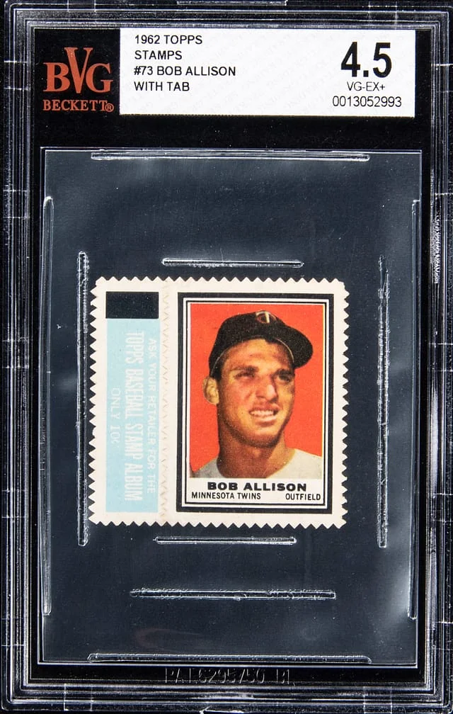 1962 Topps Bob Allison Stamps #73 card image