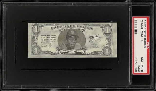 1962 Topps Bucks Minnie Minoso #no-number card image