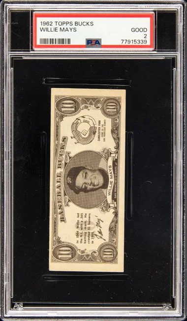 1962 Topps Bucks Willie Mays #no-number card image