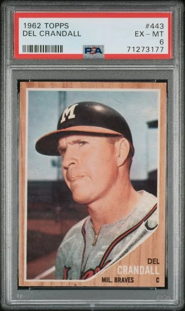 1962 Topps Del Crandall #443 card image