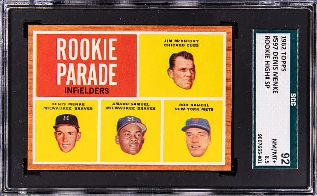 1962 Topps Denis Menke Infielders #597 card image