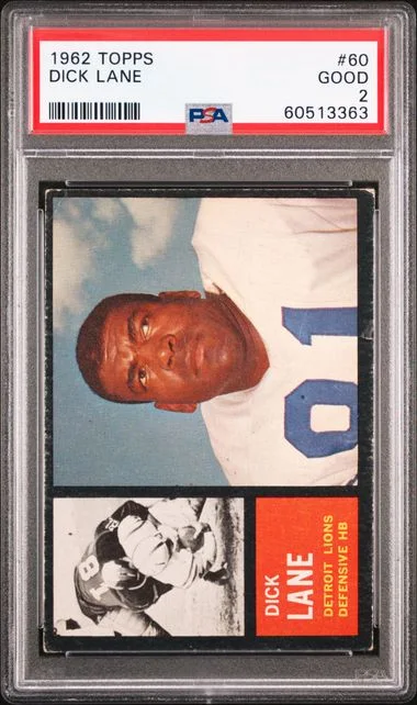 1962 Topps Dick Lane #60 card image