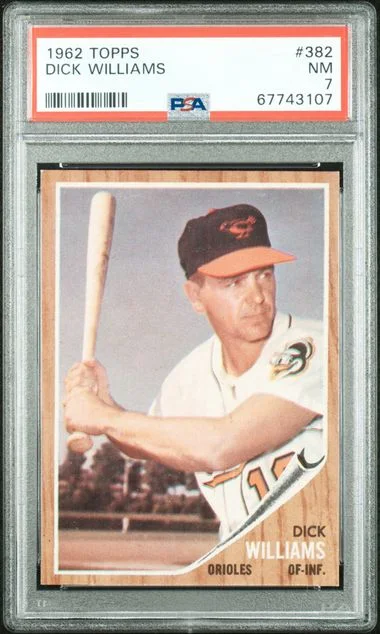 1962 Topps Dick Williams #382 card image