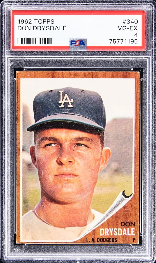 1962 Topps Don Drysdale #340 card image