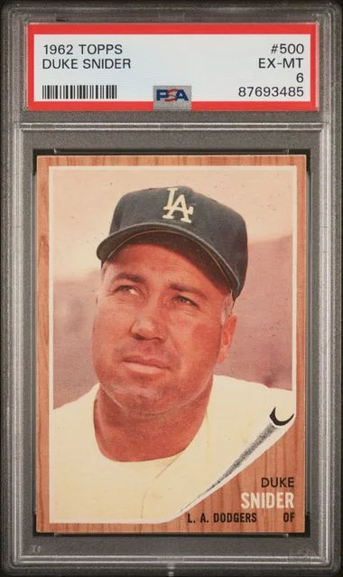 1962 Topps Duke Snider #500 card image